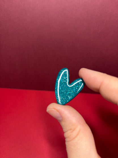 BROCHE COEUR PAILLETTES