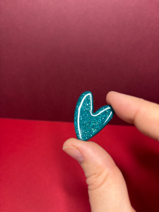 BROCHE COEUR PAILLETTES